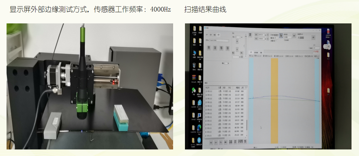 顯示屏測量掃描，顯示屏側厚
